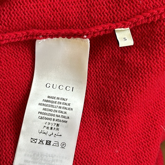 New Gucci 100% wool UFO alien spaceship intarsia knit cropped sweater jumper - Picture 15 of 16